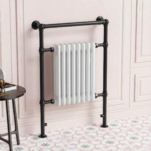 York Matt Black Traditional Heated Towel Rail | Heating | Radiators Ireland and the UK | Bathshed