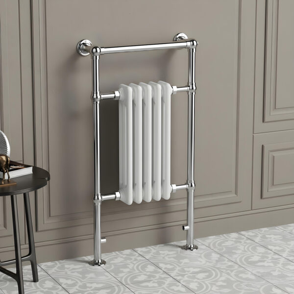 York Chrome Traditional Heated Towel Rail | Heating | Radiators Ireland and the UK | Bathshed