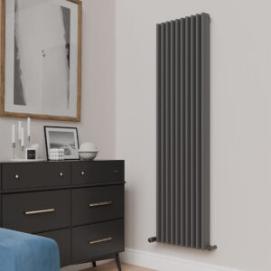 Verona anthracite vertical aluminium designer radiator | Heating | Nationwide delivery ireland and the UK | Bathshed