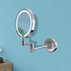 Hoshi Round LED Cosmetic Mirror - Chrome | Mirror | next day delivery uk and ireland | Bathshed