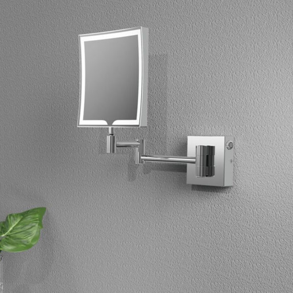 Hoshi Square LED Cosmetic Mirror - Chrome | Mirror | next day delivery uk and ireland | Bathshed