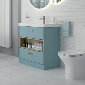 Malmo Countertop 2 drawer floorstanding vanity unit | Scandinavian bathroom furniture | Sonas Bathrooms | Bathshed | Nationwide Delivery UK and Ireland