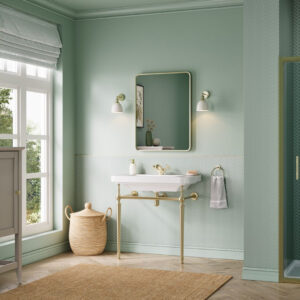 Zyra 1TH Console Basin - Brushed Brass