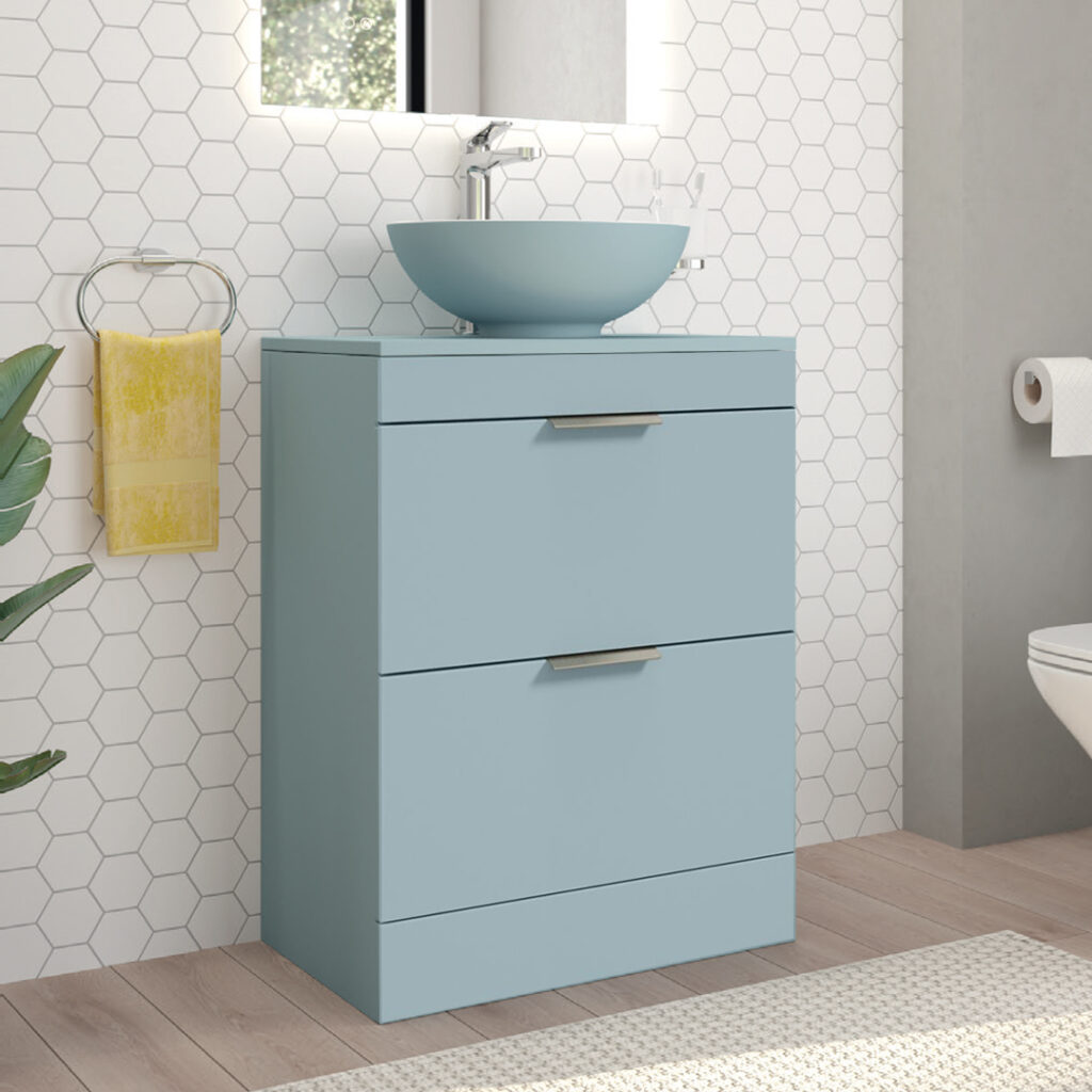 Stockholm 2 drawer floorstanding vanity unit | Scandinavian bathroom furniture | Sonas Bathrooms | Bathshed | Nationwide Delivery UK and Ireland