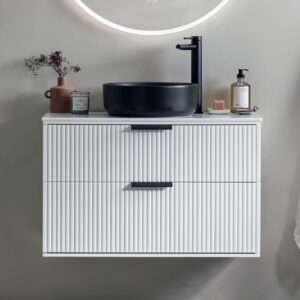 Roper Rhodes Scheme Fluted wall hung Vanity Unit | Bathroom Furniture | Bathshed | Nationwide Shipping UK and Ireland