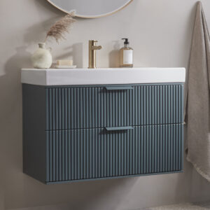 Roper Rhodes Scheme Fluted wall hung Vanity Unit | Bathroom Furniture | Bathshed | Nationwide Shipping UK and Ireland