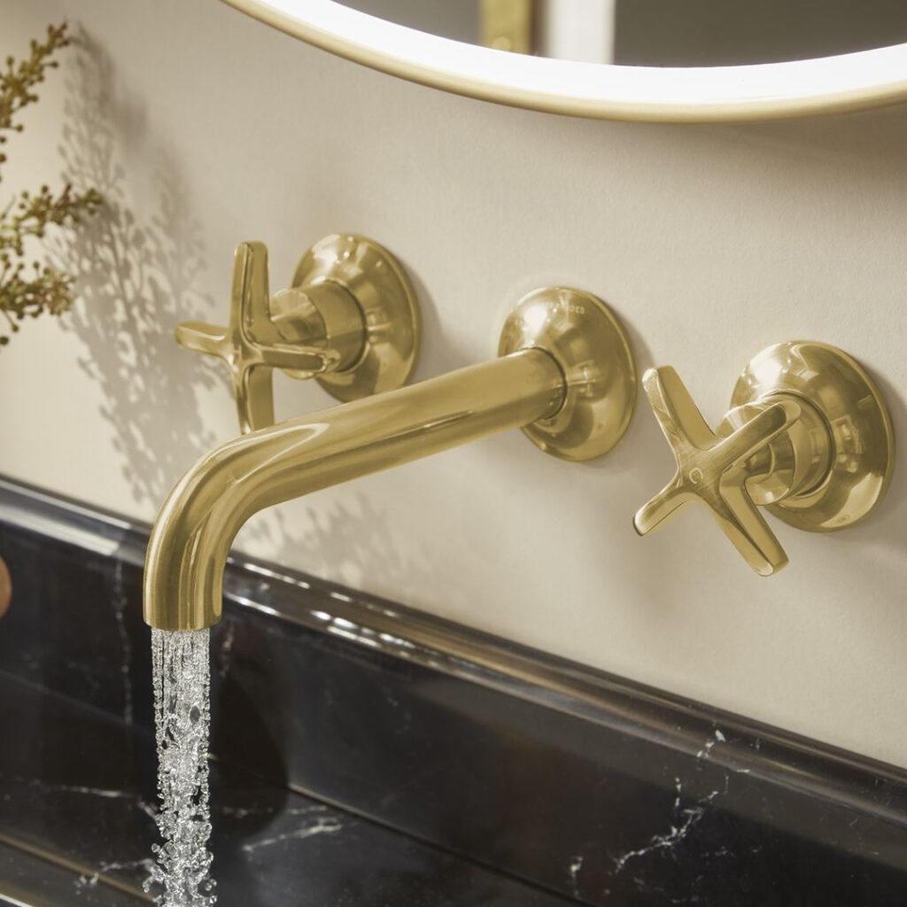 Walcot Wall Mounted Basin Mixer / Bath Fill without Waste