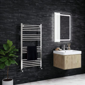 Aldo Chrome Straight Heated Towel Rail | Heated Towel Rails | Bathshed | Nationwide Delivery Ireland & The UK