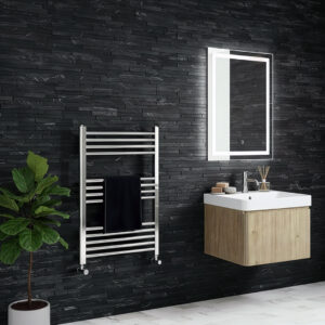 Aldo Chrome Straight Heated Towel Rail | Heated Towel Rails | Bathshed | Nationwide Delivery Ireland & The UK