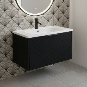 Bonita Matt Black Wall Hung Vanity Unit | Clearance Bathroom Items | My Life Bathrooms | Bathshed | Nationwide Delivery Ireland & The UK