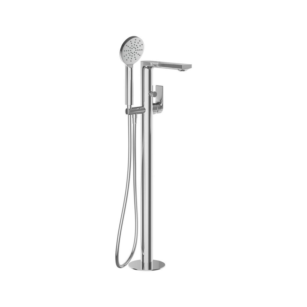 Cashel Floor standing Bath Shower Mixer | Brushed Brass, Matt Black, Chrome, Gun Metal | Bathshed | Nationwide Delivery Ireland & The UK