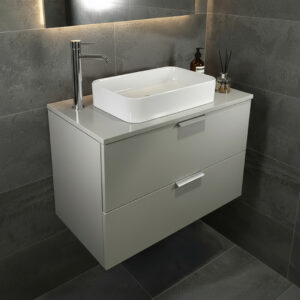 Stockholm Arctic Grey Wall Hung Vanity Unit | Clearance Bathroom Items | Sonas Bathrooms | Bathshed | Nationwide Delivery Ireland & The UK
