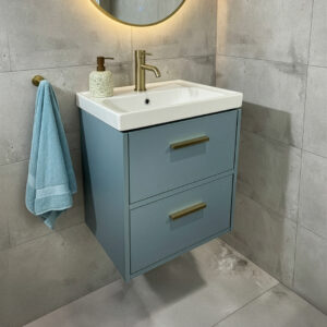 Finland morning sky blue Wall Hung Vanity Unit | Clearance Bathroom Items | Sonas Bathrooms | Bathshed | Nationwide Delivery Ireland & The UK