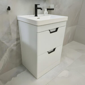 Freya 2 Drawer floorstanding vanity unit | Scandinavian bathroom furniture | Sonas Bathrooms | Bathshed | Nationwide Delivery UK and Ireland