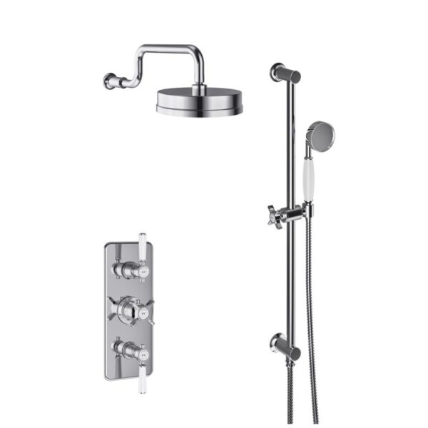 Adare Concealed Shower Kit | Chrome Traditional Design | Bathshed | Nationwide Delivery Ireland & The UK