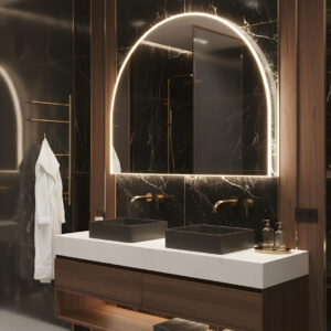 Crescent Mirror | Modern Bathroom Mirror | Bathshed | Nationwide Delivery Ireland & the UK