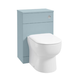 SCANDINAVIAN Back To Wall Unit & Cistern Matt Morning Sky Blue