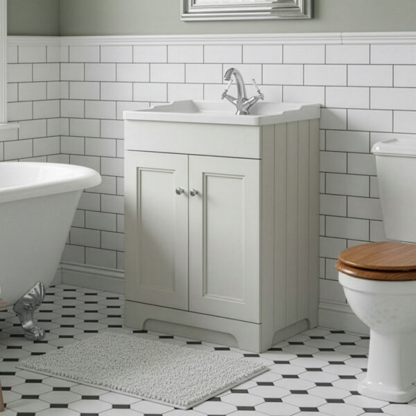 Woodford traditional dove grey floorstanding vanity unit | Bathshed | Delivery UK and Ireland