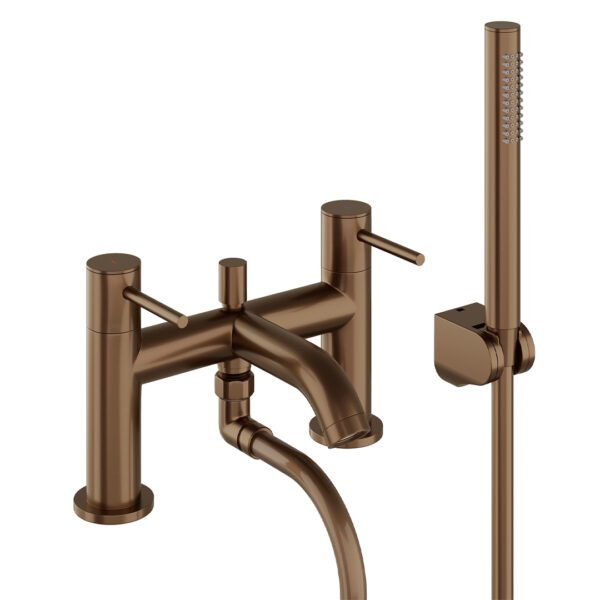 Forge Brushed Bronze Bath Shower Mixer | Modern Bathroom Tap | Bathshed | Nationwide Delivery UK and Ireland