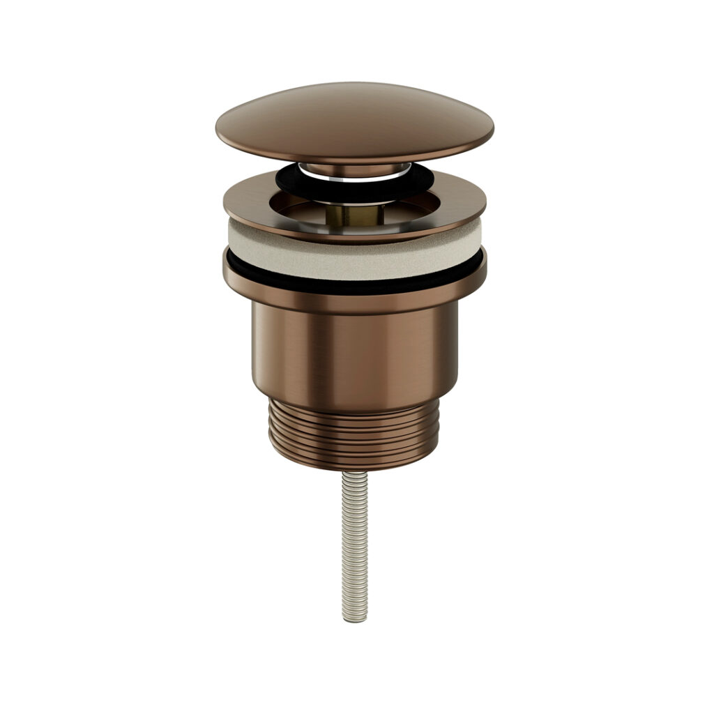 Brushed Bronze Click Clack Waste | Modern Bathroom| Bathshed | Nationwide Delivery UK and Ireland