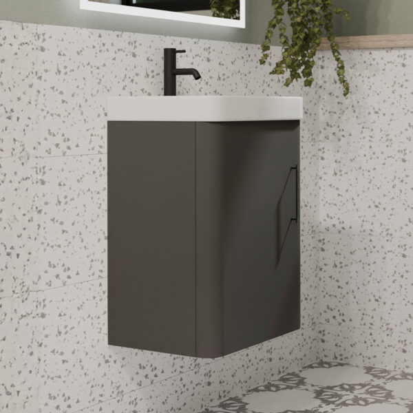 Heath anthracite wall hung vanity unit | Nationwide delivery ireland and the UK | Bathshed