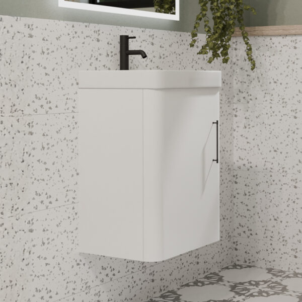 Heath white wall hung vanity unit | Nationwide delivery ireland and the UK | Bathshed