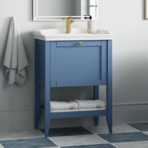 Burford Traditional Floorstanding Vanity Unit With Drawer & Shelf | Blue, Anthracite, White | Nationwide Delivery Throughout Ireland & The UK | Bathshed
