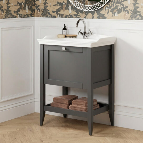 Burford Traditional Floorstanding Vanity Unit With Drawer & Shelf | Blue, Anthracite, White | Nationwide Delivery Throughout Ireland & The UK | Bathshed