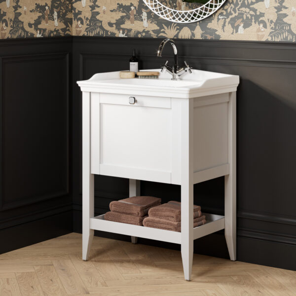 Burford Traditional Floorstanding Vanity Unit With Drawer & Shelf | Blue, Anthracite, White | Nationwide Delivery Throughout Ireland & The UK | Bathshed