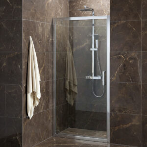 Livari Chrome Pivot Shower Door | Bathshed | Delivery UK and Ireland