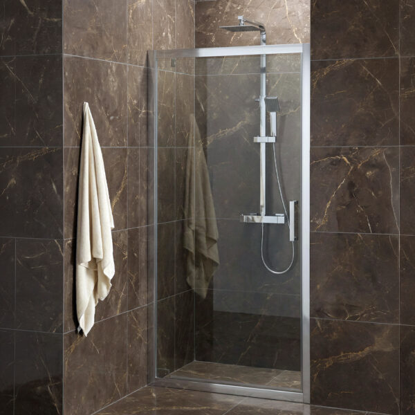 Livari Chrome Pivot Shower Door | Bathshed | Delivery UK and Ireland