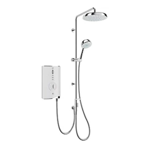 Mira Sport Max Dual with Airboost White/Chrome 10.8kW Electric Shower