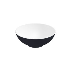 SKAL Round Wash Basin White Black & Waste
