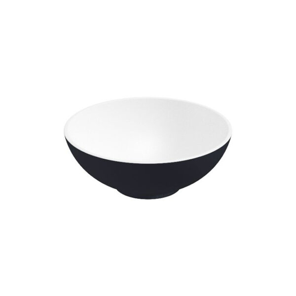 SKAL Round Wash Basin White Black & Waste