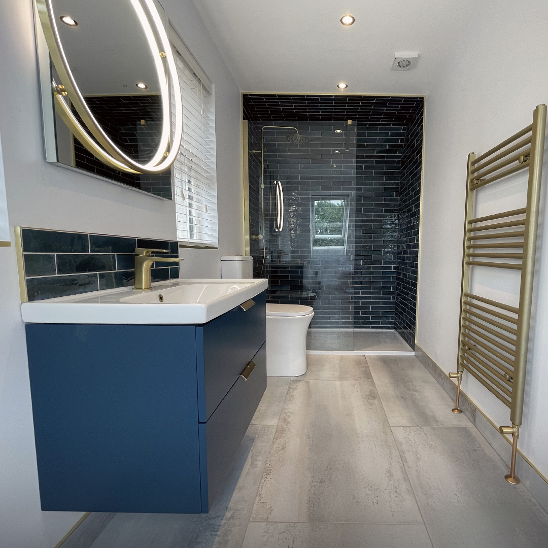 Bold Colours, clean finish | Real Customer Bathrooms | Bathshed | Uk and Ireland