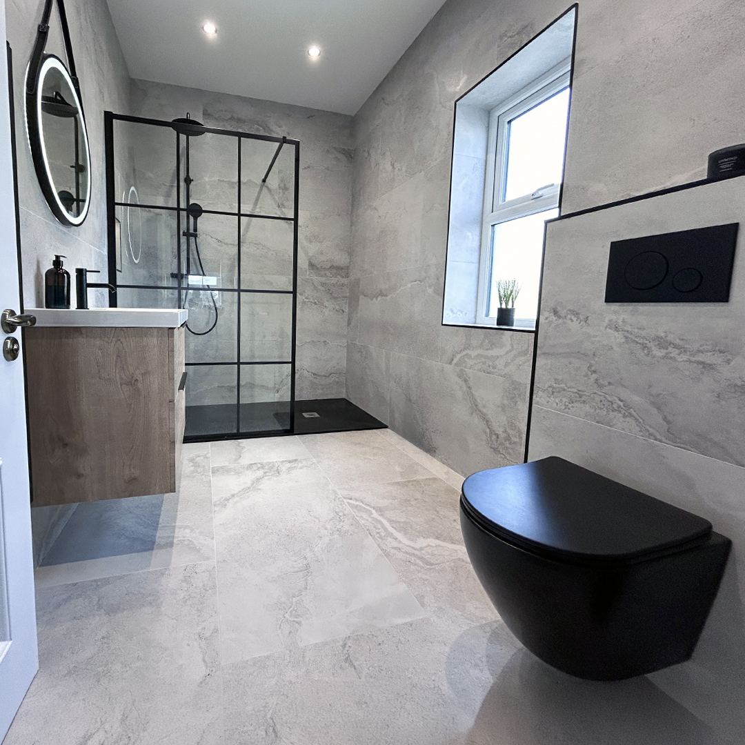 Modern contrast bathroom | Real Customer Bathrooms | Bathshed | Uk and Ireland