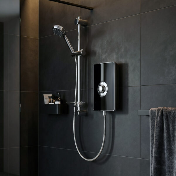 Triton Aspirante Electric Shower - Black Gloss | Electric Showers | Nationwide Shipping UK and Ireland | Bathshed