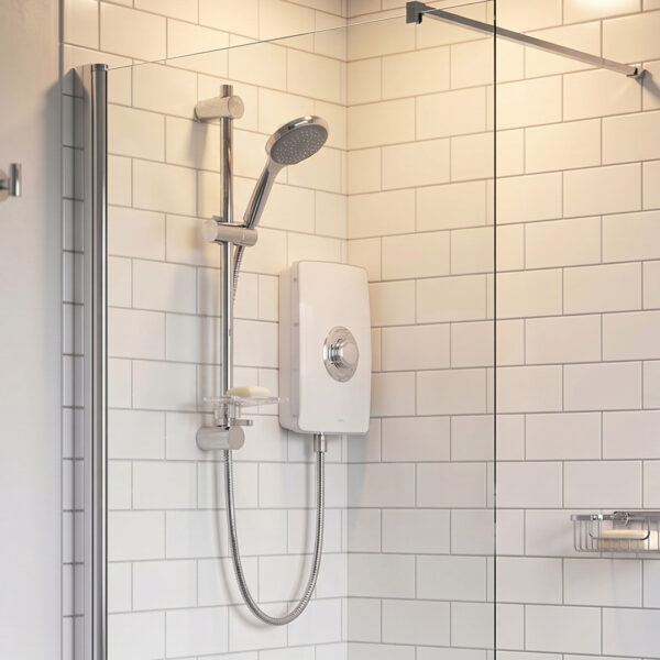 Triton Aspirante Electric Shower - White Gloss | Electric Showers | Nationwide Shipping UK and Ireland | Bathshed
