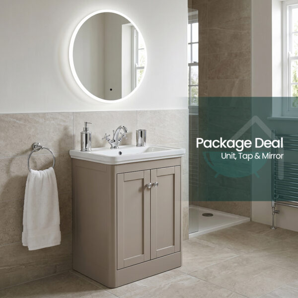 Cambridge 600mm Stone Grey Package