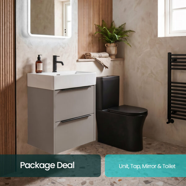 Solano Wall hung matt mink | Nationwide shipping ireland and the uk | Bathshedcloakroom vanity unit |