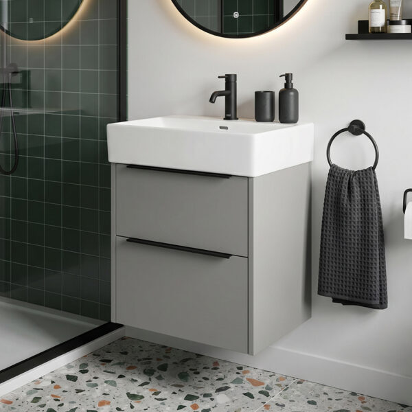 Solano Matt Mink 500mm Wall Hung Vanity Unit