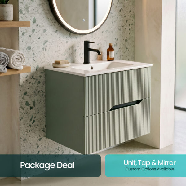 Willow natural leaf wall hung vanity unit | Bathroom furniture | Ireland and the UK | Bathshed