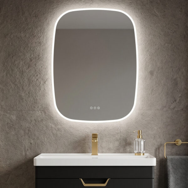 SANSA Aura LED Mirror | Curved Mirror | Mirror | Bathshed | Nationwide Delivery UK & Ireland
