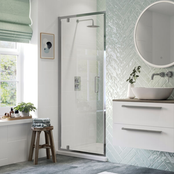 Flow 760mm Pivot Shower Door | pivot shower doors | nationwide shipping UK and Ireland | Bathshed