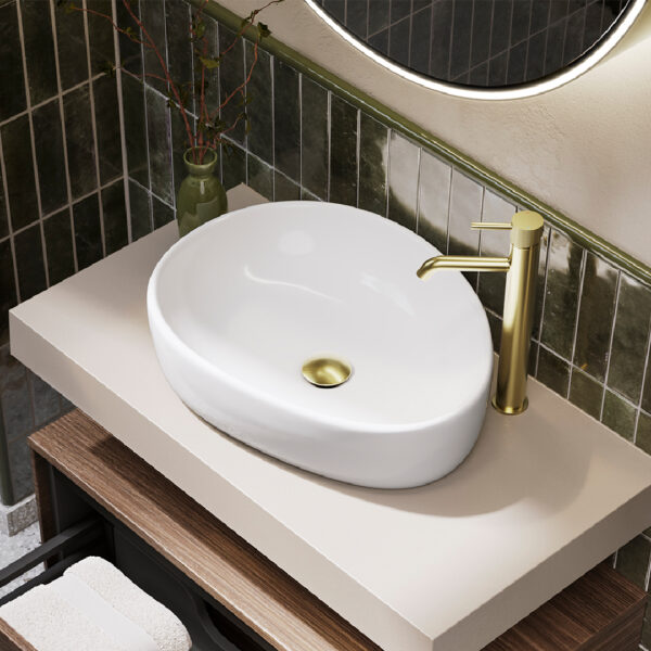 Liana Ceramic Basin | Countertop Basin | Tall | Cube | Round | Elongated | Customise | Bathshed | Nationwide Delivery Uk & Ireland