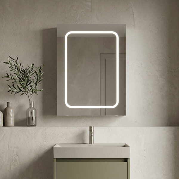 Reika 500mm 1 Door LED Mirror Cabinet | Mirrored Cabinets | Sonas Bathrooms | Delivery Ireland and the UK | Bathshed