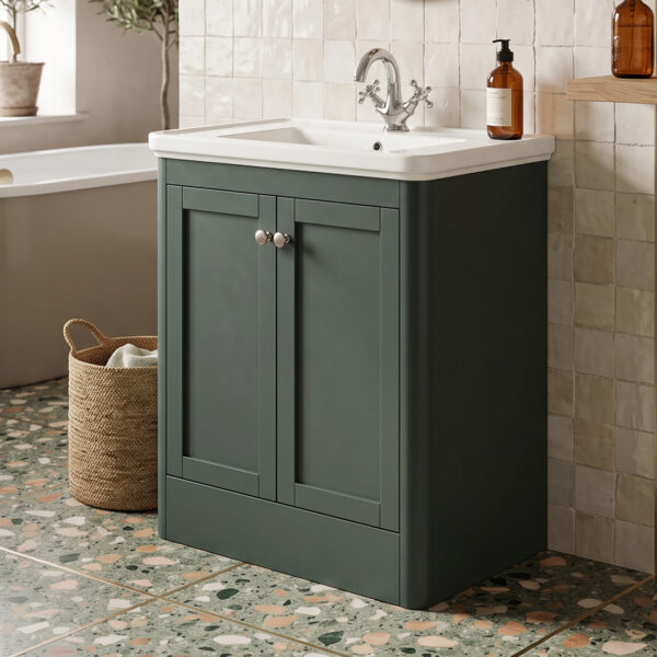 Cambridge Heritage Green Floorstanding Vanity Unit | Wall Hung Vanity Units | Furniture | Delivery Ireland and the UK | Bathshed