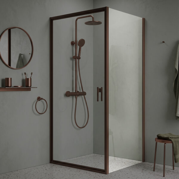 Sonas Bathrooms Living Collection Brushed Bronze Side Panel | Shower Enclosures | Delivery Ireland, Northern Ireland & the UK | Bathshed
