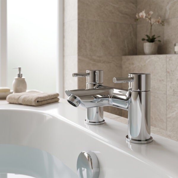 Kinetic Chrome Bath Filler Tap with Polished Chrome Finish | Bath Taps | Delivery Ireland & UK | Bathshed