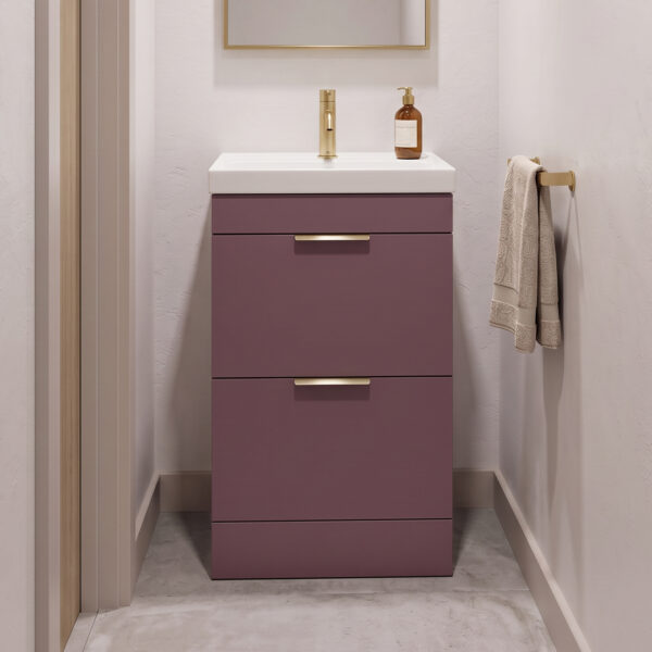 Finland Stockholm 2 drawer wall hung vanity unit | Scandinavian bathroom furniture | Sonas Bathrooms | Bathshed | Nationwide Delivery UK and Ireland